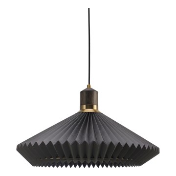 Halo Design 744299 - Lampa wisząca na linku PARIS 1xE27/60W/230V śr. 56 cm czarny/mosiądz/dąb