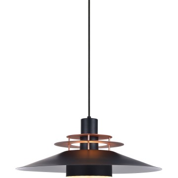 Halo Design 744503 - Lampa wisząca na przewodzie RIVOLI 1xE27/40W/230V Ø 50 cm czarna/miedziana