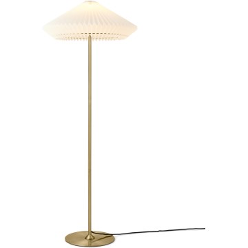 Halo Design 745050 - Lampa stojąca PARIS 1xE27/40W/230V mosiądz/biała/dąb