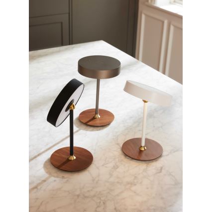 Halo Design 745760 - Ściemnialna ładowalna lampa stołowa ON THE MOVE LED/2,5W/4000 mAh biała/drewno