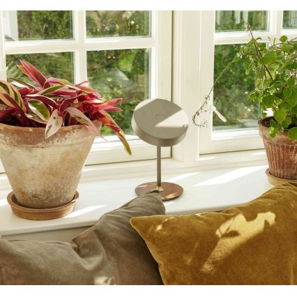 Halo Design 745760 - Ściemnialna ładowalna lampa stołowa ON THE MOVE LED/2,5W/4000 mAh biała/drewno