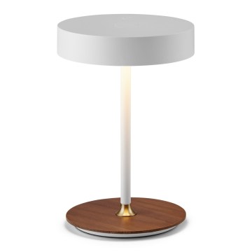 Halo Design 745760 - Ściemnialna ładowalna lampa stołowa ON THE MOVE LED/2,5W/4000 mAh biała/drewno