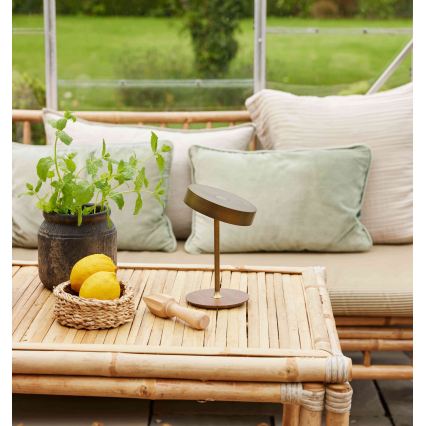 Halo Design 745784 - ściemnialna ładowalna lampa stołowa LED ON THE MOVE LED/2,5W/4000 mAh mosiądz/drewno