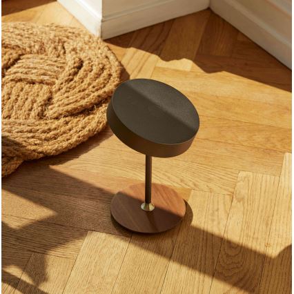 Halo Design 745791 - ładowalna, ściemnialna lampka biurkowa ON THE MOVE LED/2,5W/4000 mAh szara/drewno