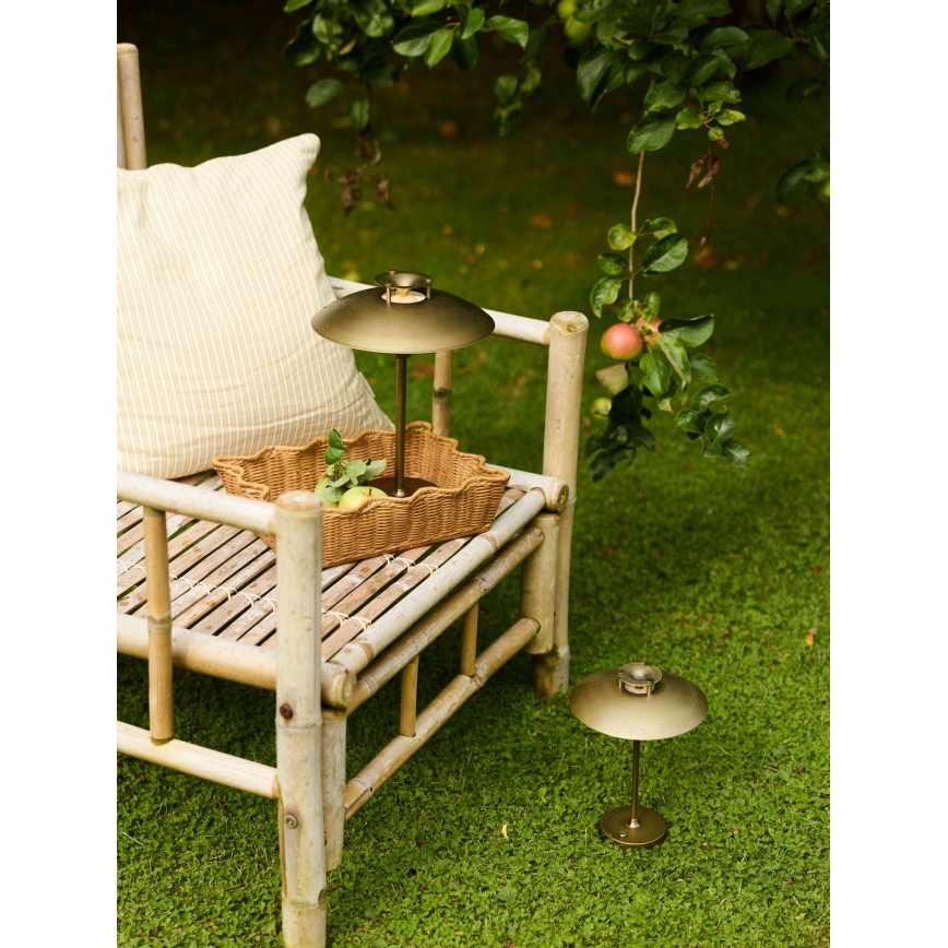 Halo Design 746149 - LED ściemniana zewnętrzna ładowalna lampa stołowa MINI STEPP LED/1,8W/1600 mAh IP44 mosiądz