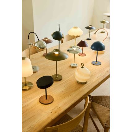 Halo Design 746149 - LED ściemniana zewnętrzna ładowalna lampa stołowa MINI STEPP LED/1,8W/1600 mAh IP44 mosiądz