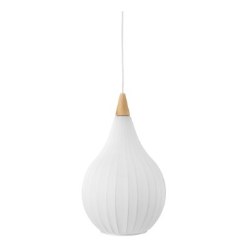 Halo Design 746262 - Lampa wisząca na przewodzie DROPS 1xE27/40W/230V Ø 30 cm biały/dąb