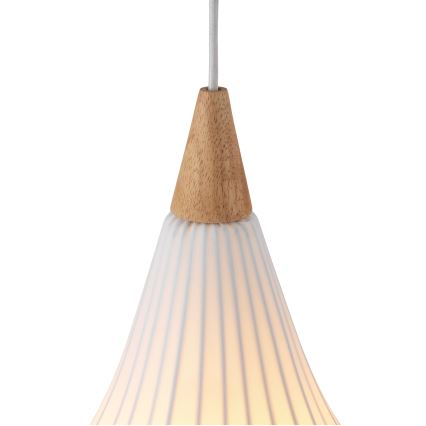 Halo Design 746262 - Lampa wisząca na przewodzie DROPS 1xE27/40W/230V Ø 30 cm biały/dąb