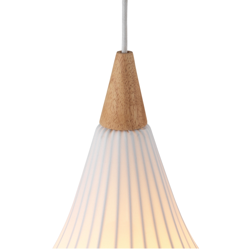 Halo Design 746262 - Lampa wisząca na przewodzie DROPS 1xE27/40W/230V Ø 30 cm biały/dąb
