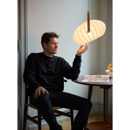 Halo Design 746347 - Lampa wisząca na lince DC 1xE27/40W/230V śr. 40 cm biały/dąb