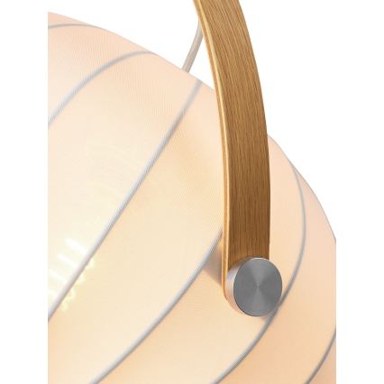 Halo Design 746347 - Lampa wisząca na lince DC 1xE27/40W/230V śr. 40 cm biały/dąb