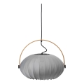 Halo Design 746354 - Lampa wisząca na przewodzie DC 1xE27/40W/230V śr. 40 cm szary/dąb