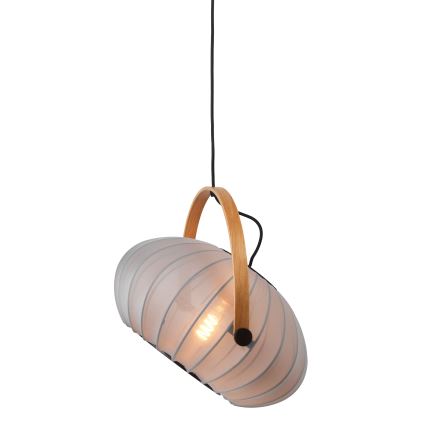 Halo Design 746354 - Lampa wisząca na przewodzie DC 1xE27/40W/230V śr. 40 cm szary/dąb