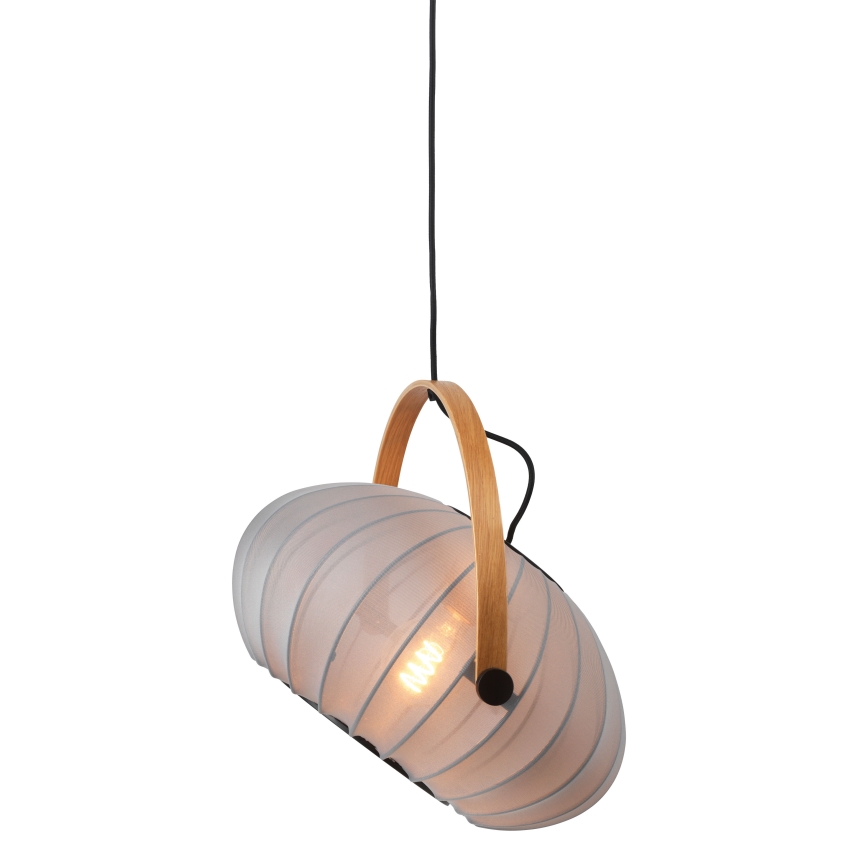 Halo Design 746354 - Lampa wisząca na przewodzie DC 1xE27/40W/230V śr. 40 cm szary/dąb