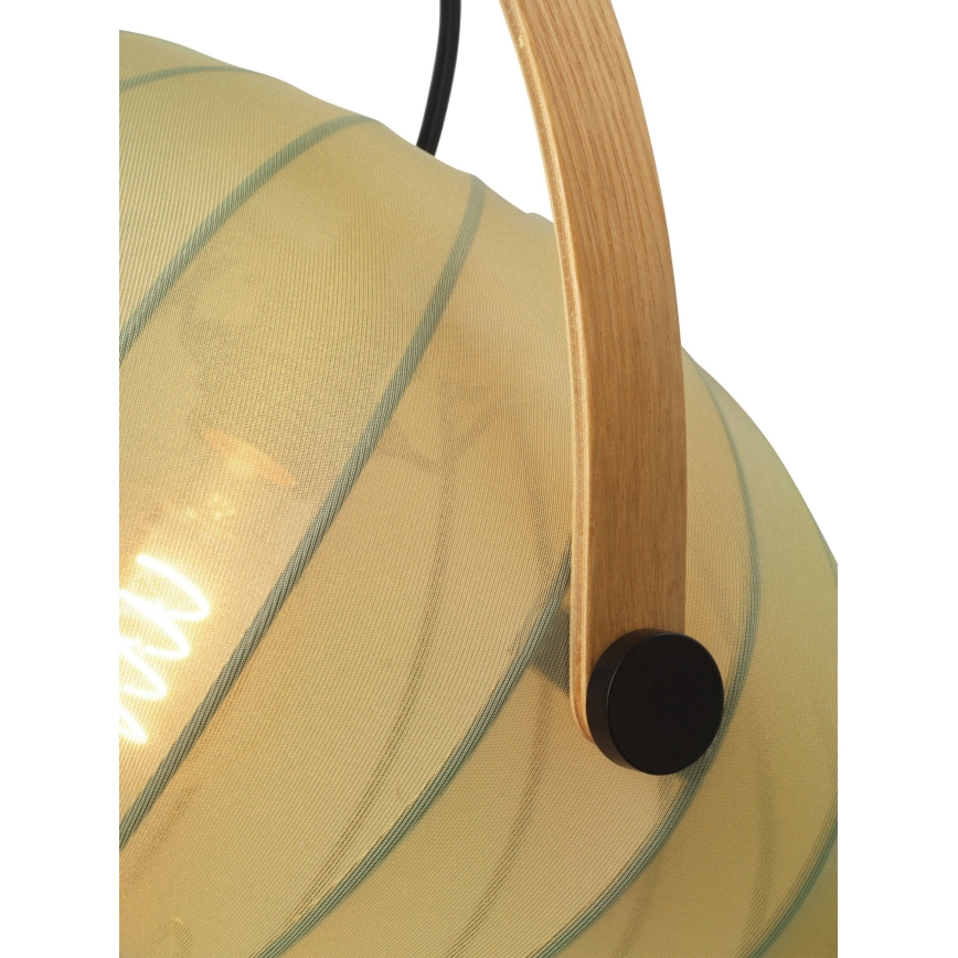 Halo Design 746361 - Żyrandol na lince DC 1xE27/40W/230V, śr. 40 cm, zielony/dąb