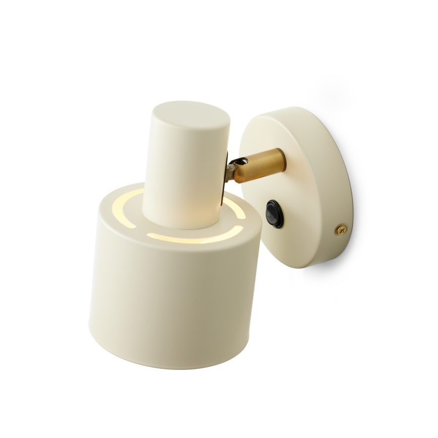 Halo Design 746873 - Kinkiet punktowy VOGUE 1xE27/40W/230V kremowy/mosiądz