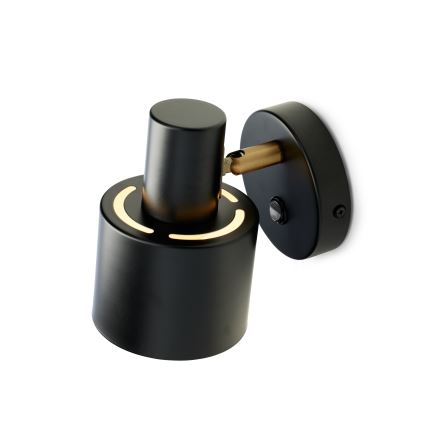 Halo Design 746880 - Kinkiet punktowy VOGUE 1xE27/40W/230V czarny/mosiądz