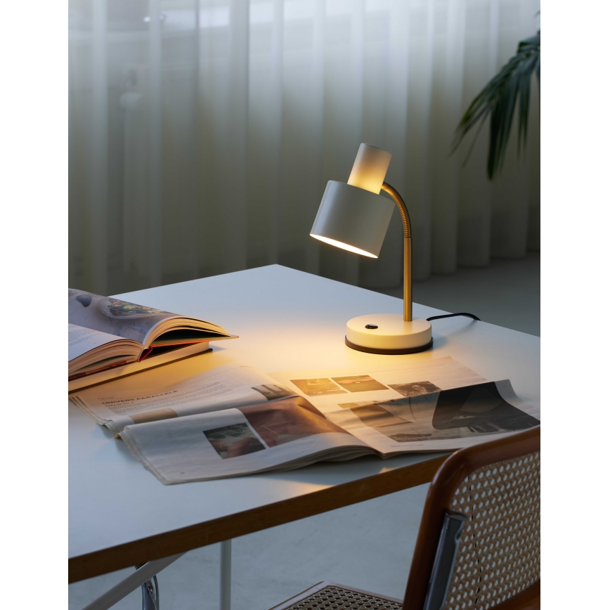 Halo Design 746910 - Lampa stołowa VOGUE 1xE27/40W/230V kremowa/mosiężna