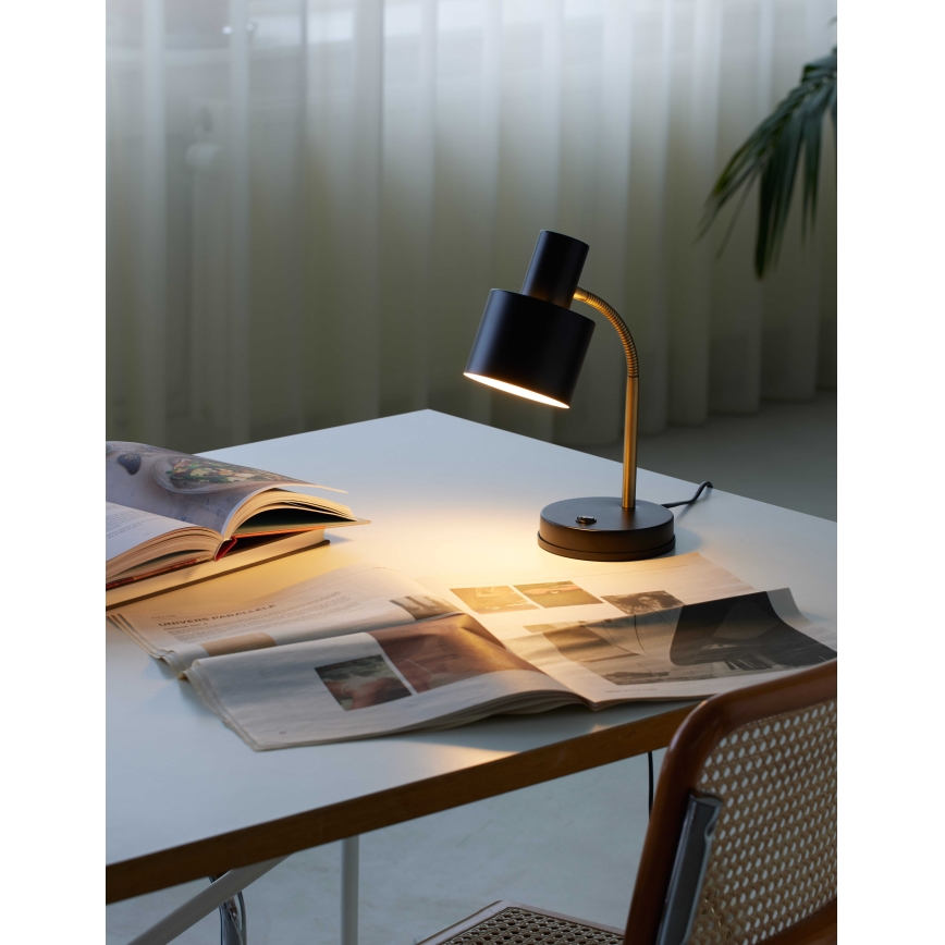 Halo Design 746927 - Lampa stołowa VOGUE 1xE27/40W/230V czarna/mosiądz