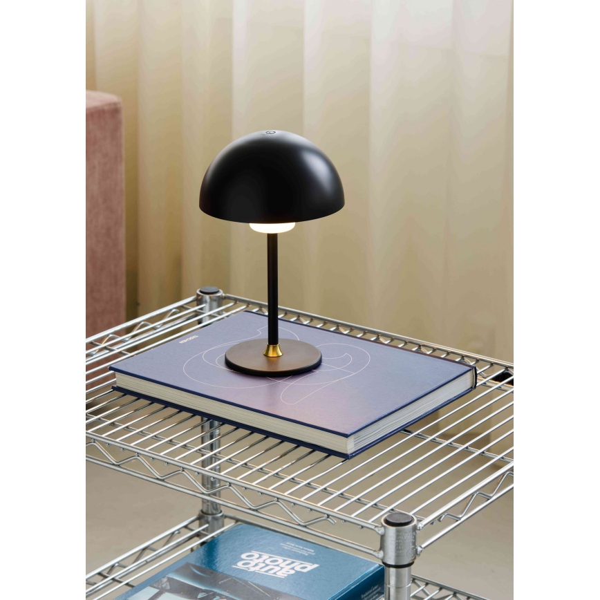 Halo Design 747573 - LED ściemnialna ładowalna lampka biurkowa MOON LIGHT LED/2,7W/2600 mAh czarna