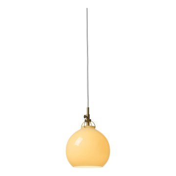 Halo Design 747931 - Lampa wisząca na lince TOSCANA 1xG9/28W/230V śr. 18 cm, beżowa/mosiądz
