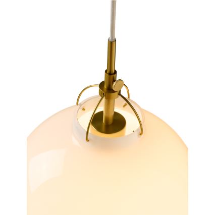 Halo Design 747993 - Żyrandol na lince TOSCANA 1xE27/40W/230V śr. 27 cm kremowy/mosiądz