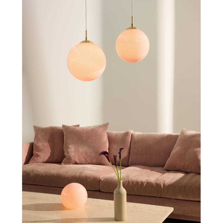 Halo Design 748815 - Lampa stołowa CANDY 1xE14/25W/230V śr. 20 cm różowa