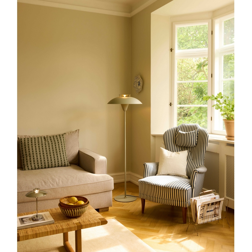 Halo Design 748990 - Lampa stojąca STEPP 1xE27/28W/230V beżowa/mosiądz