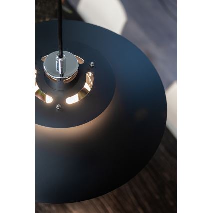 Halo Design 990259 - Żyrandol na lince SORUP 1xE27/40W/230V śr. 40 cm czarny/błyszczący chrom