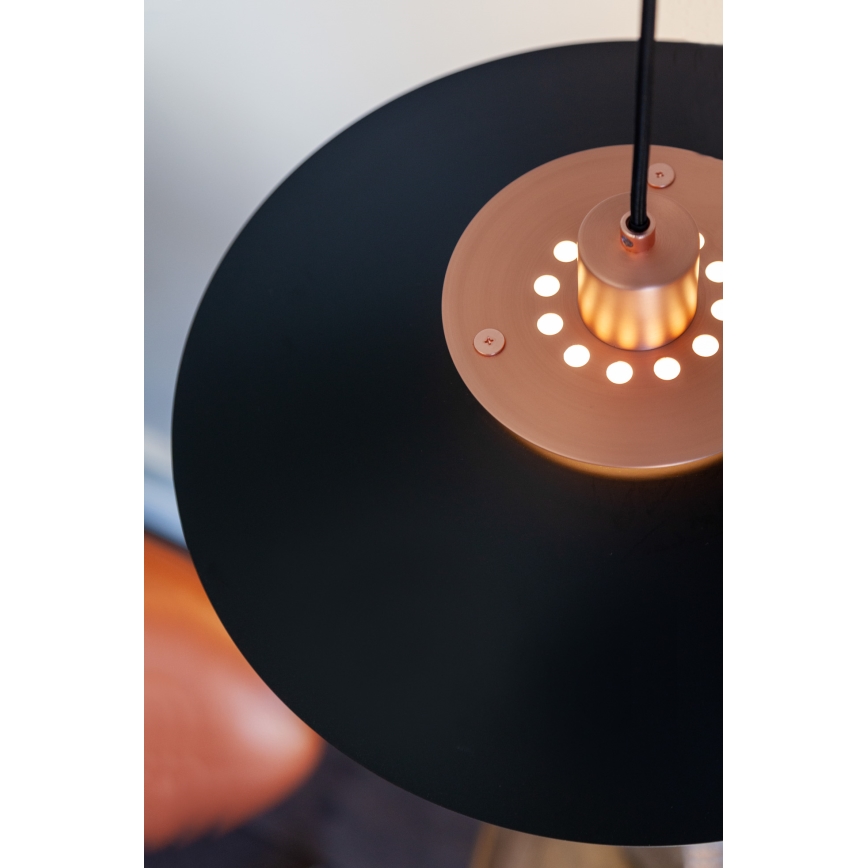 Halo Design 990785 - Lampa wisząca na lince RIVOLI 1xE27/40W/230V śr. 40 cm czarna/miedziana