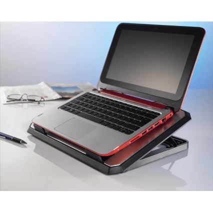 Hama - Podkładka chłodząca do laptopa 2x Wentylator USB matowy chrom