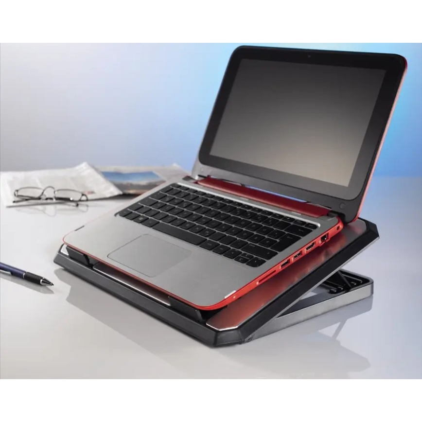 Hama - Podkładka chłodząca do laptopa 2x Wentylator USB matowy chrom