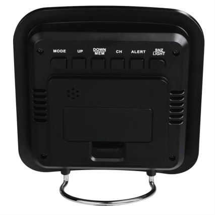 Hama - Stacja meteorologiczna z wyświetlaczem LCD i budzikiem 2xAA + 2xAAA czarny
