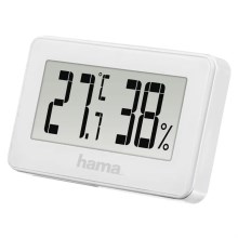 Hama - Termometr pokojowy z miernikiem wilgotności 1xCR2025 biały