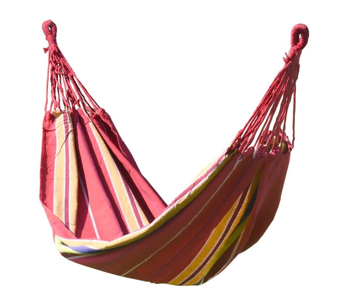 Hamak 200x100 cm czerwono/żółty