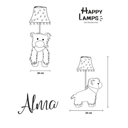 Happy Lamps - LED Dziecięca lampa stołowa ALMA LED/5,4W/230V lama