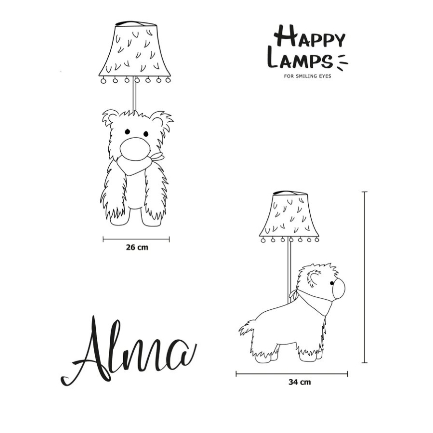 Happy Lamps - LED Dziecięca lampa stołowa ALMA LED/5,4W/230V lama