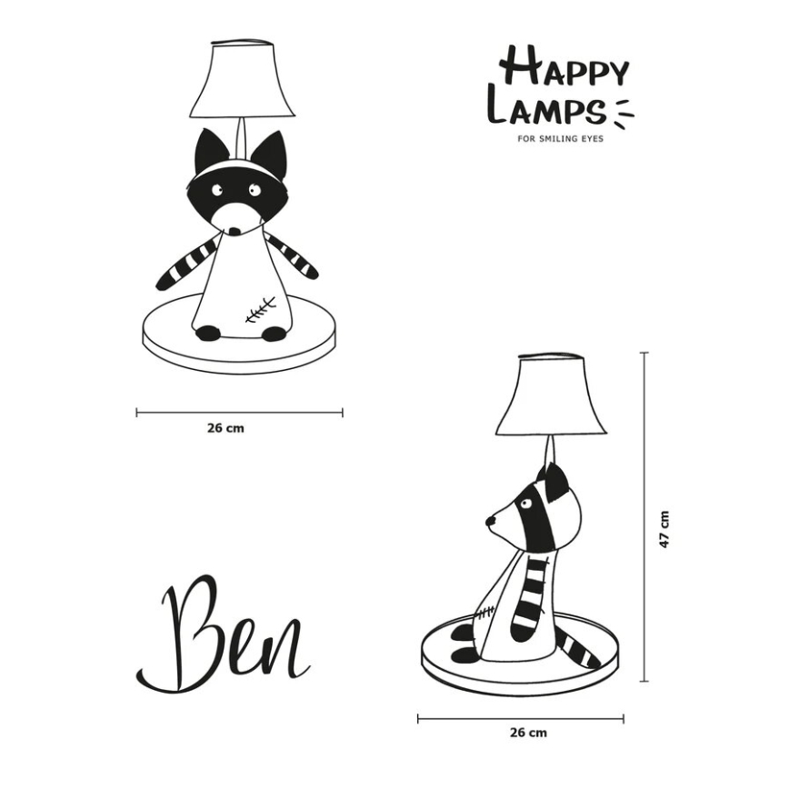 Happy Lamps - LED Dziecięca lampa stołowa BEN LED/5,4W/230V szop