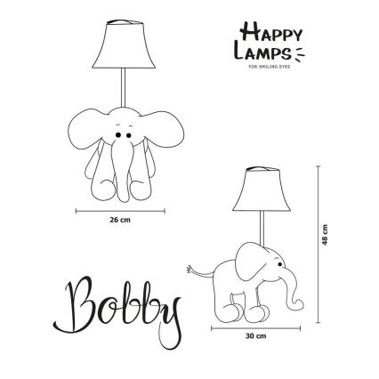Happy Lamps - LED Dziecięca lampa stołowa BOBBY LED/5,4W/230V słoń
