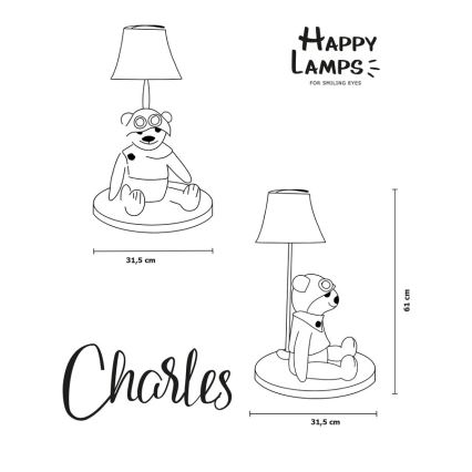 Happy Lamps - LED Dziecięca lampa stołowa CHARLES LED/5,4W/230V niedźwiedź