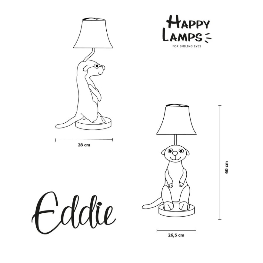 Happy Lamps - LED Dziecięca lampa stołowa EDDIE LED/5,4W/230V surykatka