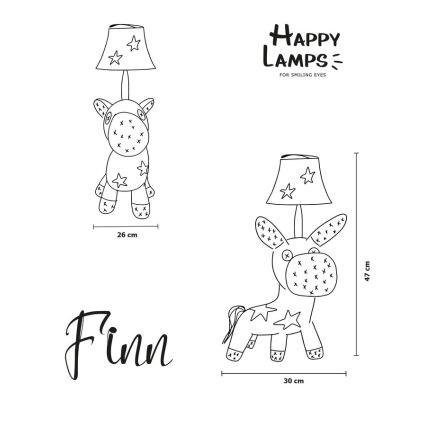 Happy Lamps - LED Dziecięca lampa stołowa FINN LED/5,4W/230V koń