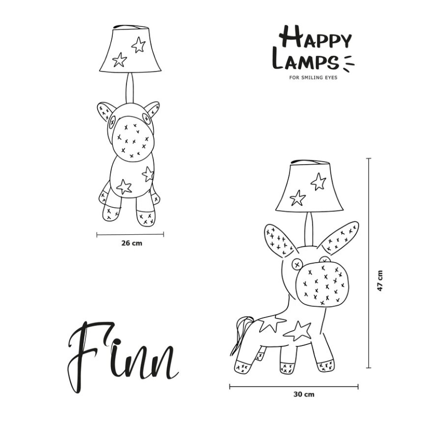 Happy Lamps - LED Dziecięca lampa stołowa FINN LED/5,4W/230V koń