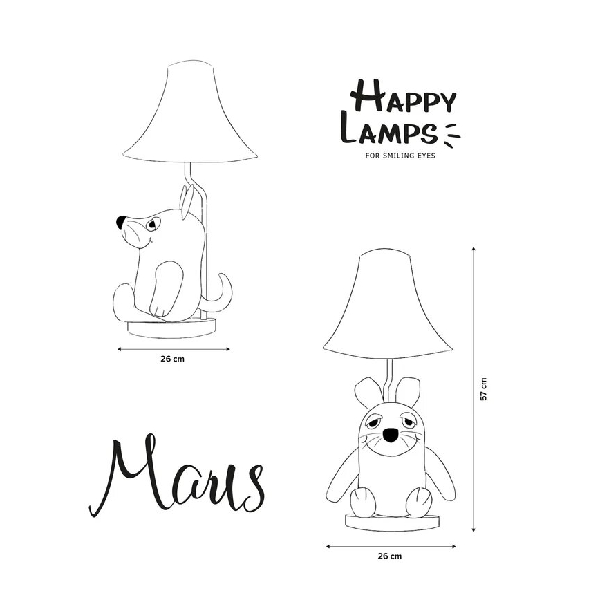 Happy Lamps - LED Dziecięca lampa stołowa MAUS LED/5,4W/230V mysz