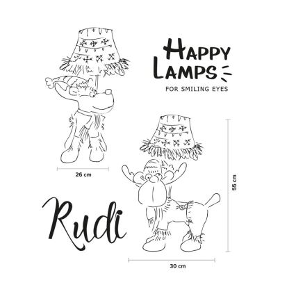 Happy Lamps - LED Dziecięca lampa stołowa RUDI LED/5,4W/230V renifer