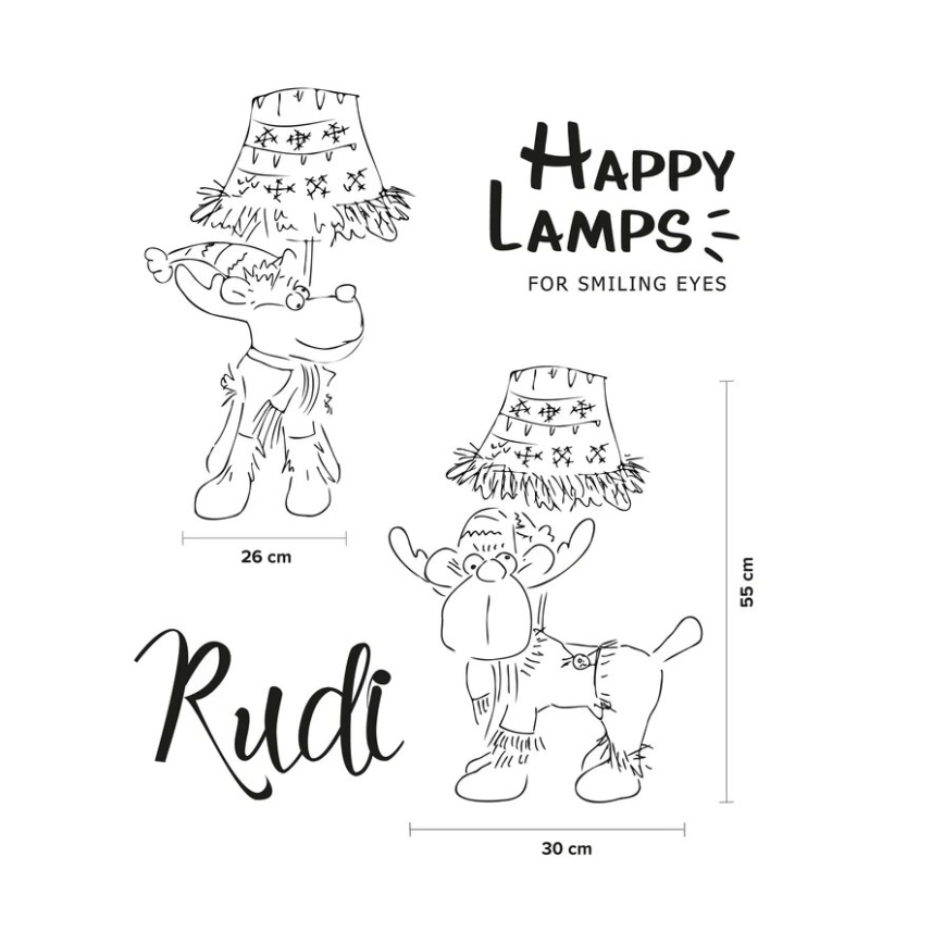 Happy Lamps - LED Dziecięca lampa stołowa RUDI LED/5,4W/230V renifer