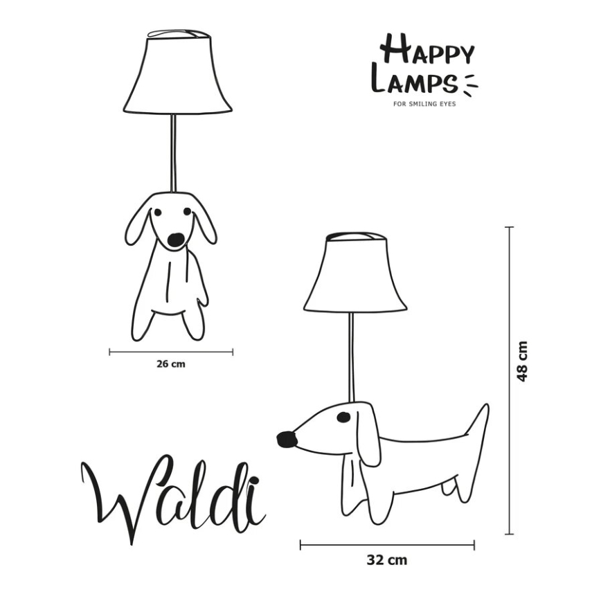 Happy Lamps - LED Dziecięca lampa stołowa WALDI LED/5,4W/230V jamnik