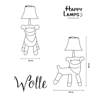 Happy Lamps - LED Dziecięca lampa stołowa WOLLE LED/5,4W/230V owca