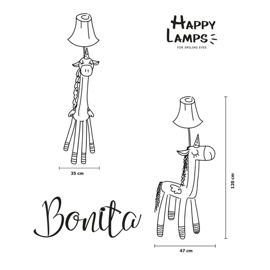 Happy Lamps - LED Lampa podłogowa dziecięca BONITA LED/5,4W/230V jednorożec