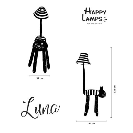 Happy Lamps - LED Lampa podłogowa dziecięca LUNA LED/5,4W/230V kot